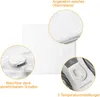 Collage of close-up shots highlighting features of a white heated underblanket. Produktbild-Vorschau