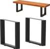 DanDiBo 2x telaio per panca in metallo nero 43 x 40 cm Anteprima dell’immagine prodotto 1