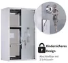 HOMCOM Medizinschrank Arzneischrank mit Schloss Edelstahl Produktbild-Vorschau 4