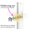 Weiß Türbeschlag CUBE Blindschildgarnitur für Zimmertüren Produktbild-Vorschau 5