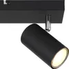GLOBO 57911-2B ROBBY Strahler Metall schwarz matt, 2x GU10 Produktbild-Vorschau 5