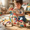 Malplay - Tubi magnetici 3D da costruzione, 42 pezzi, Anteprima dell’immagine prodotto 14