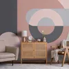 Vlies Fototapete - Geometric Wreath (Pink) 350x245 cm Produktbild-Vorschau 1