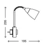 Lampe à fiche, 23,5 cm, max. 25 W, nickel mat, Briloner Voir les images du produit 5
