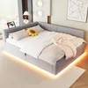 Čalúnená posteľ STILVORA 140 x 200 cm s LED osvetlením a Náhľad obrázku produktu 2