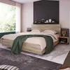 Modernes Holzbett mit 2 Nachtkommoden, Schlafzimmerset in Produktbild-Vorschau 3