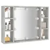 vidaXL Armoire de toilette avec LED gris béton 76x15x55 cm Voir les images du produit 5