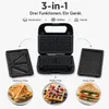 Sandwichmaker 3 in 1, 1000 W, Waffeleisen & Kontaktgrill Produktbild-Vorschau 2
