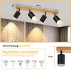ZMH Spot de plafond 4 flammes noir - Lampe de cuisine en Voir les images du produit 3