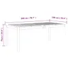 vidaXL Gartentisch Grau 200x100x75 cm Massivholz Akazie -  Produktbild-Vorschau 8