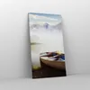 Bild auf Leinwand - Leinwandbild - Berge See Boot - 45x80cm Produktbild-Vorschau 4