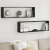 vidaXL Étagères cube 2 pcs. noir imitation chêne 100x15x30 Voir les images du produit 2