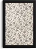 MuchoWow® MuchoWow® Gerahmtes Poster Blumen - Muster - Grau Produktbild-Vorschau 1