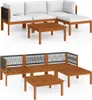 vidaXL 5-tlg. Garten-Lounge-Set mit Kissen Cremefarbenes Produktbild-Vorschau 1