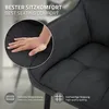 ML-Design Esszimmerstuhl aus Frotteestoff, Schwarz, mit Produktbild-Vorschau 4