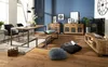 A dining room setting with a table, chairs, bench, and sideboards. Anteprima dell’immagine prodotto