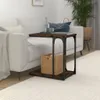 vidaXL Bočný stolík Smoked Oak 50x35x52 cm odvodený výrobok Náhľad obrázku produktu 3