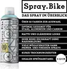 A spray can of bike paint with marketing text and graphics. Produktbild-Vorschau