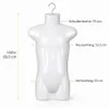 1 x Kindertorso 60,5 cm Weiß – Halbschale Kinder Kunststoff Produktbild-Vorschau 2