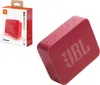 A red JBL Go Essential 2 portable Bluetooth speaker and its packaging are shown against a white background. Produktbild-Vorschau