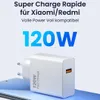 120W USB Ladegerät mit 6A Typ C Ladekabel 1M für Xiaomi, Produktbild-Vorschau 2