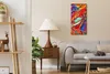 Wandbild Leinwand Bilder mit Uhr 30x60 Kunst bunte Produktbild-Vorschau 3