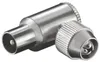 goobay Koaxial Winkel Stecker Metall 9,5 mm mit Anteprima dell’immagine prodotto 1