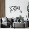Wallity, kovová mapa světa, dekorace na zeď, černá, kov, Náhled obrázku produktu 1