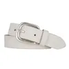 H.I.S Leder Gürtel 30mm Leather Belt W100 Cream weiß Produktbild-Vorschau 3