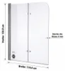 139x119 CM Badewannen Duschabtrennung aus Glas Produktbild-Vorschau 3