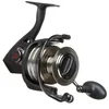 A black and silver fishing reel is shown against a white background. Produktbild-Vorschau