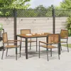 vidaXL Chaises de jardin empilables 4 pcs Marron et noir Voir les images du produit 3