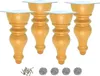 Drewniane nóżki do mebli, toczone, 20 cm, surowy buk, 4 Podgląd zdjęcia produktu 1
