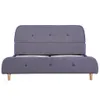 The Living Store Bettgestell Hellgrau Stoff 140x200 cm Produktbild-Vorschau 3