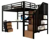 Hochbett 90 x 200 cm mit Schreibtisch, LED, 4 Schubladen, Produktbild-Vorschau 8