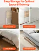 Collage showing different storage options for a foldable table. Podgląd zdjęcia produktu