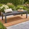 DEGAMO Hockerbank Gartenbank SORANO 2-sitzer Alu silbergrau Produktbild-Vorschau 2