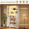 Merax Hochschrank mit LED und Glastüren, Vitrine Produktbild-Vorschau 5