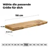 tømmermann Wandregal mit Baumkante Schweberegal massiv Produktbild-Vorschau 2