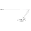 A white LED desk lamp with a circular base and a long, thin light bar is shown against a white background. Náhľad obrázku produktu