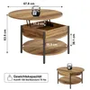 FABATO runder Couchtisch höhenverstellbar, Kaffeetisch mit Produktbild-Vorschau 6