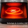 Interior of an air fryer showing heating elements and a digital display. Náhled obrázku produktu
