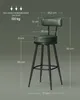 VASAGLE EKHO Kollektion - 360° drehbarer Barhocker, 2er Produktbild-Vorschau 2