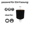 2 Stück Lampenschirm E14 Ø12cm Durchmesser Schwarz Gold Produktbild-Vorschau 3