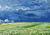 Affiche 100 x 70 cm Champ de blé sous des nuages d'orage, Voir les images du produit 1