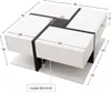 OKWISH Table Basse Carrée avec Espace de Rangement Sous Voir les images du produit 4