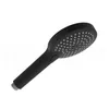 A black hand shower head is shown against a white background. Produktbild-Vorschau