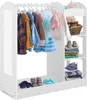 COSTWAY Kindergarderobe mit Spiegel, Prinzen Prinzessin Produktbild-Vorschau 1