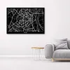 Leinwandbild delhi - stadtplan 90x60 cm Feeby grau wandbild Produktbild-Vorschau 2