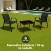 Extralink záhradný set 2 stoličky + stôl, textilén, čierny Náhľad obrázku produktu 6